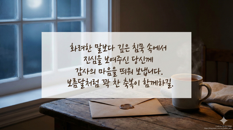 [명절 인사말] 티 안 나게 챙겨준 '츤데레' 은인에게.. 감동 200% 문자카톡 멘트 (완결판)