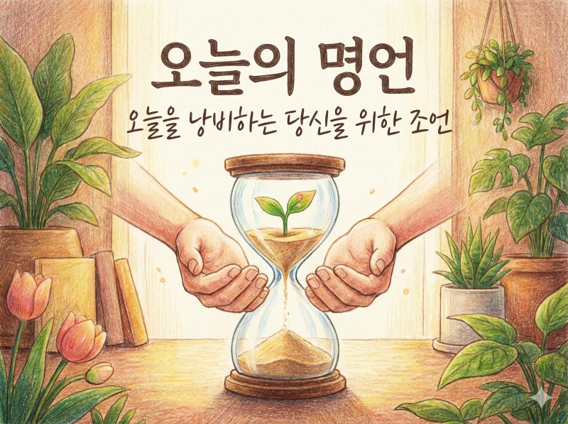 오늘의명언: 오늘을 낭비하는 당신을 위한 조언(수상록)