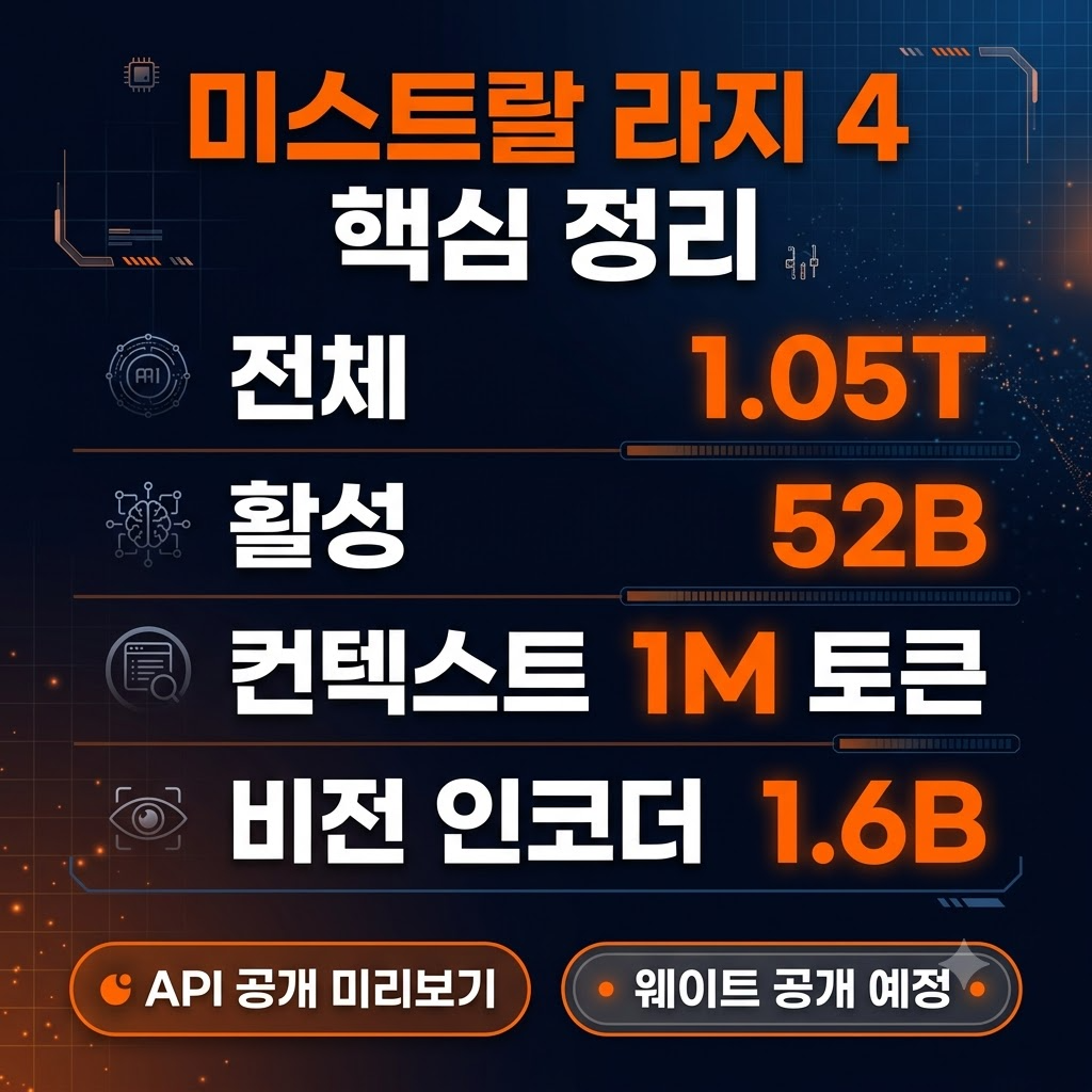 미스트랄 라지 4 핵심 정리 인포그래픽